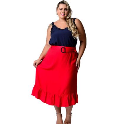 Imagem de Saia Modelo Midi Tamanho Grande Plus Size