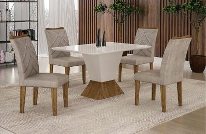 Imagem de Sala de Jantar com 4 Cad 1,20x0,80m - Larissa - Leifer Móveis