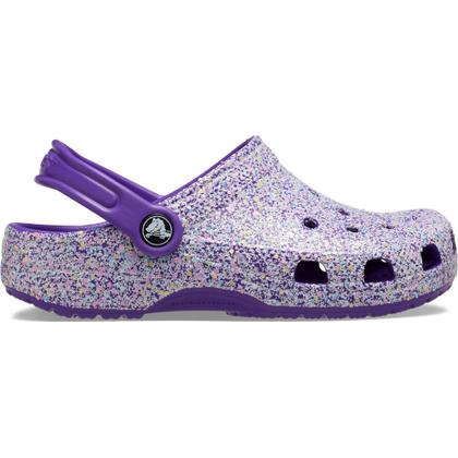 Imagem de Sandália crocs classic clog glitter infantil neon purple/multi