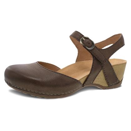 Imagem de Sandália Dansko Tiffani Wedge para mulheres, marrom 6,5-7 M, EUA