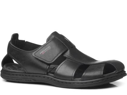 Imagem de Sandália Masculina Pegada Fechada Couro 131287