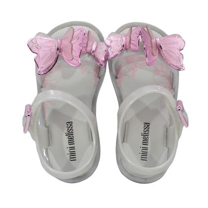 Imagem de Sandália Mini Melissa Fly Sandal III bb Branco Perolado/Rosa