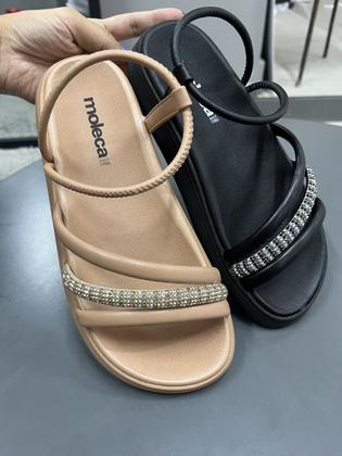 Imagem de Sandália Moleca Traseira Elástico Strass