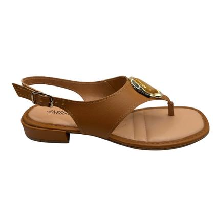 Imagem de Sandália Rasteira Feminina Mississipi Tiras Finas Com Aplique