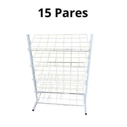 Imagem de Sapateira Aramada Desmontavel de Chão Cor Branco 10 Pares Para Encaixe 50 x 42 x 100 cm