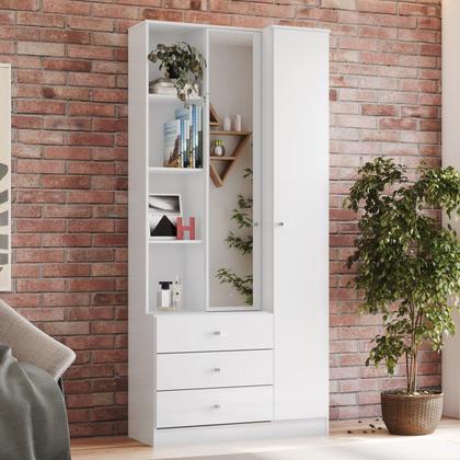 Imagem de Sapateira Doha 1 Porta 3 Gavetas com Nichos Decorativos