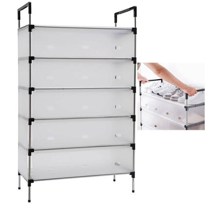 Imagem de Sapateira Rack 6 Andares 18 Pares Sapato Tenis Sandalia Livro Objeto Organizaçao Hall de Entrada Prateleira Ajustavel Multiuso