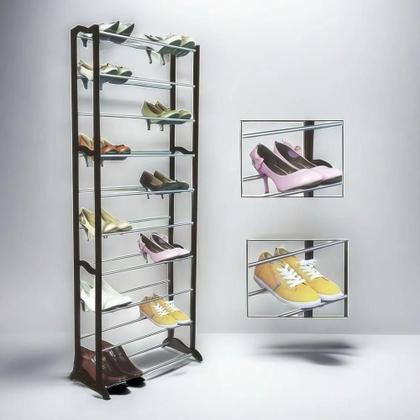 Imagem de Sapateira Vertical de Porta 10 Andares Prateleira Organizadora