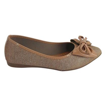 Imagem de Sapatilha Addan Infantil Feminina Bico Fino Laço Confortável Original