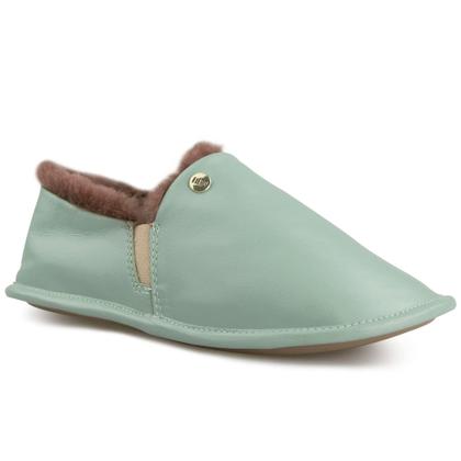 Imagem de Sapatilha feminina em couro Urupema forrada em lã natural Ref.:21804