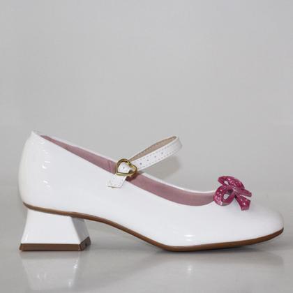 Imagem de Sapatilha Infantil Molekinha Com Salto Quadrado Preto