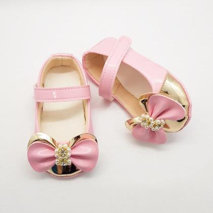 Imagem de Sapatilha Menina Infantil Verniz com Bico Metalizado