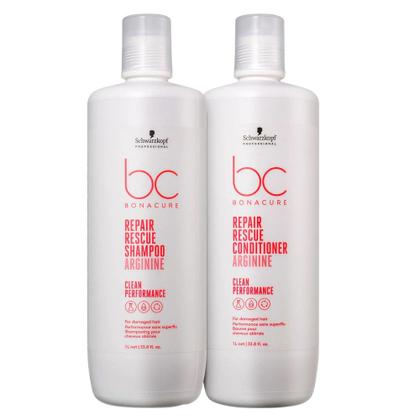 Imagem de Schwarzkopf BC Peptide Repair Rescue Kit Clean Performance Shampoo (1000ml) e Condicionador (1000ml)