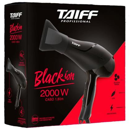 Imagem de Secador De Cabelo Taiff Black Ion Preto 127v