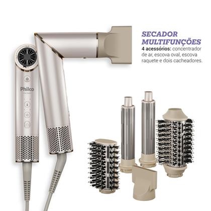 Imagem de Secador De Cabelos Philco PSC3500 4 Em 1 Dobrável Motor BLDC Prateado 220V