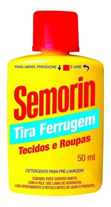 Imagem de Semorin Tira Ferrugem Detergente Líquido Pré Lavagem 50ml