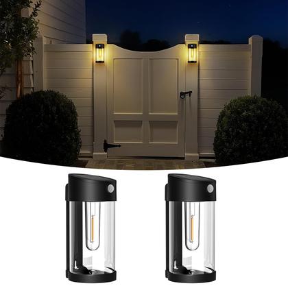 Imagem de Sensor de movimento Solar Fence Lights btfarm 7x5,5 cm, pacote com 2