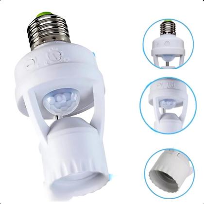 Imagem de Sensor de Presença E27 com Fotocélula para Iluminação Externa e Econômica