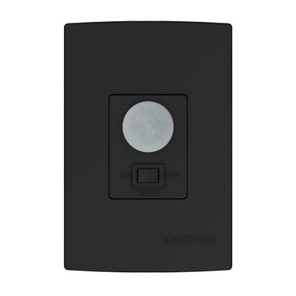 Imagem de Sensor de Presença Qualitronix QI6MP - Embutir na Parede, Chave 180 Graus, Preto, Bivolt