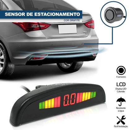 Imagem de Sensor de Ré Estacionamento Cinza Escuro Grafite Chumbo Aviso Sonoro Fiat Linea 2009 2010 2011 2012 2013 2014 2015 2016