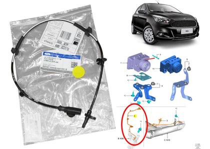 Imagem de Sensor Do Freio Abs Das Rodas Dianteiras ( Valor Da Unidade. Serve Em Ambos Os Lados ) ( Ford Ka 2017 A 2018 Hatch Versao Trail ) - H3B52C204AA