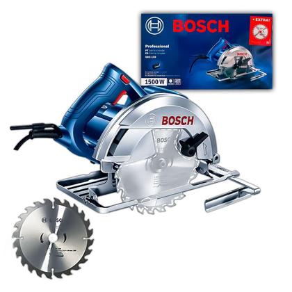 Imagem de Serra Circular Bosch GKS 150 7.1 / 4pol 1500W C/ 1 Disco de 184mm 6000rpm Madeira MDF Compensado Reforma Construção Carpinteiros Marceneiros