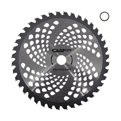 Imagem de Serra Lâmina Circular para Roçadeira 40 Dentes 1 Polegada 25,4mm com Redutor para 20mm Universal Carbon Fak