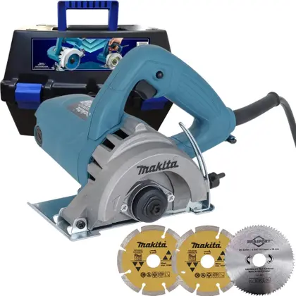 Imagem de Serra Mármore 4.3/8 POL 1.300W 4100NH3ZX2 MAKITA kit com Discos e Maleta