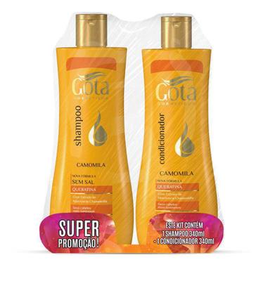 Imagem de Shampoo + condicionador camomila 340ml - gota dourada