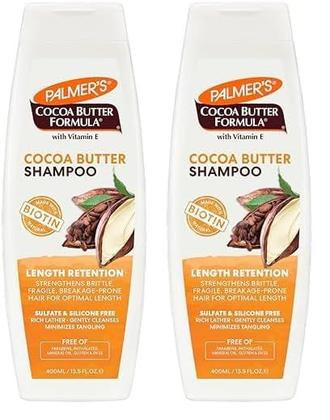 Imagem de Shampoo Palmer's Cocoa Butter, retenção de comprimento de biotina, 400 mL