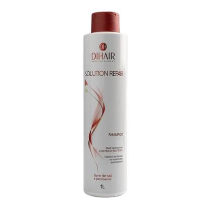 Imagem de Shampoo Solution Repair 1L Para Cabelos Danificados e Quimicamente Tratados / DIHAIR