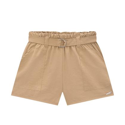 Imagem de Short Clochard Tactel Infantil Feminino Marrom Nina Go