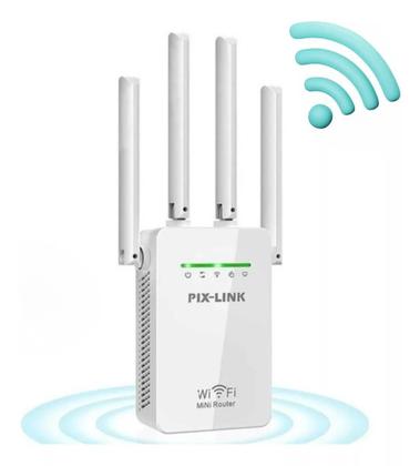 Imagem de Sinal Forte Em Branco: Repetidor Wifi 2800M 4 Antenas,