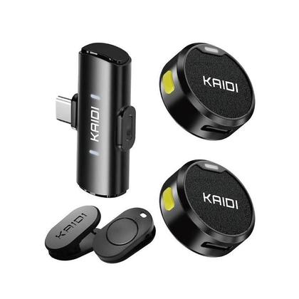 Imagem de Sistema Microfone Duplo Kaidi Kmf4-C Wireless Usb-C