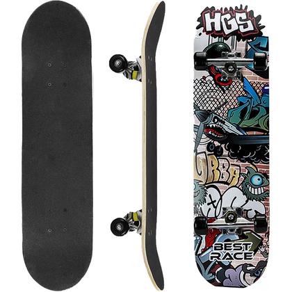 Imagem de Skate Completo Iniciante Montado Infantil Suporta 60kg