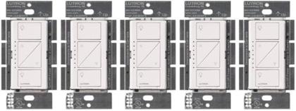Imagem de Smart Dimmer Switch Lutron Caseta Original 150 W branco, pacote com 5