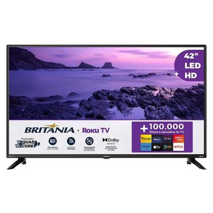 Imagem de Smart TV 42 Polegadas Britânia BTV42G6FR2CP Full HD LED Roku TV