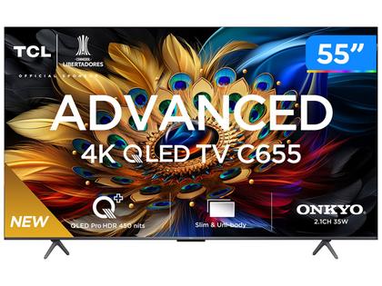 Imagem de Smart TV 55” 4K UHD QLED TCL 55C655 Wi-Fi