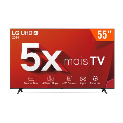 Imagem de Smart TV LED 55" Ultra HD 4K LG 55UT8050PSA ThinQ AI Alexa HDR10 3 HDMI 2 USB Wi-Fi Bluetooth