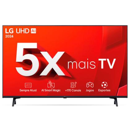 Imagem de Smart TV LG 4K 43" UHD Processador   5 Ger7 AI Alexa/Chromecast Integrado Otimizador de Jogos webOS 24 - 43UT8000PSA