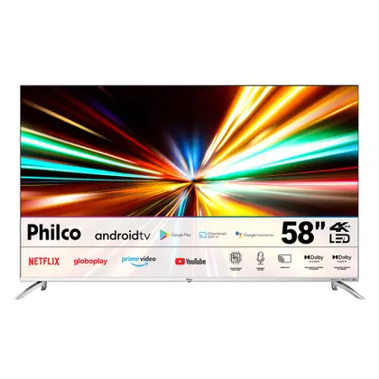 Smart TV Philco 58'' PTV58G7PAGCSBL Android TV 4K Led - Smart Tv