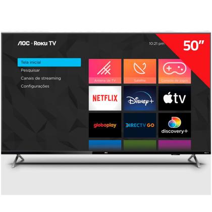 Imagem de Smart Tv Roku 50 Polegadas 4K 50U6125/78G Série 6125 Aoc