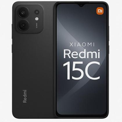 Imagem de Smartphone Celular Xiaomi Redmi 15C, 256GB, 8GB RAM, Câmera 50MP, Tela 6,9 IPS LCD 120Hz, Android 15, Bateria 6000mAh, Dual SIM, PRETO