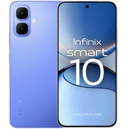 Imagem de Smartphone INFINIX Smart 10 120Hz Lançamento 2025 NFC 128GB 256GB 8GB Ramboost Câmera 2K 5000mAh resistência IP64