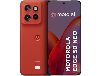 Imagem de Smartphone Motorola Edge 50 Neo 256GB Poinciana (Vermelho) 5G 16GB RAM 6,4" Câm. Tripla + Selfie 32MP