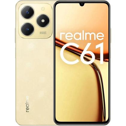 Imagem de Smartphone Realme C61 256GB 8GB Ram Dual sim nfc Tela 6.74 - Dourado