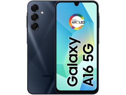 Imagem de Smartphone Samsung Galaxy A16 128GB Azul Escuro 5G 4GB RAM 6,7" FHD+ Câm Tripla + Selfie 13MP