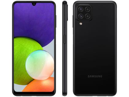 Smartphone Samsung Galaxy A22 128GB Preto 4G - 4GB RAM Tela 6,4