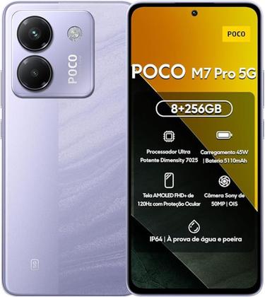 POCO M7 Pro 5G Purple 8GB/256GB 本体 Xiaomi Poco M7 Pro 5g Dual Sim Nfc 256gb Lilas 8 Gb Global Lilás