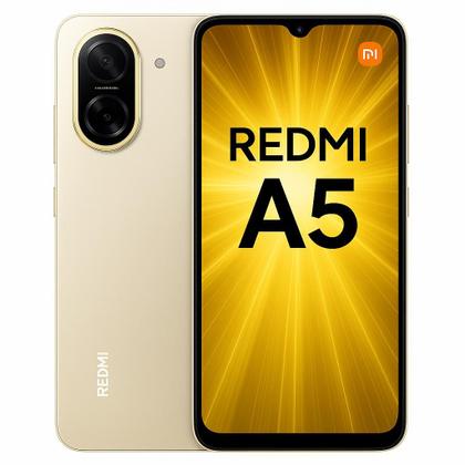 Imagem de Smartphone Xiaomi Redmi A5, 64GB, 3GB RAM, Câmera 32MP, Dual SIM 4G, Tela 6,88 polegadas HD 120Hz, Android 15 Go, Bateria 5200mAh